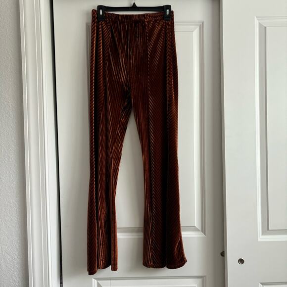 Hayden Pull-On Velvet Flare Pants Sz S Hippie Festival Boho - Picture 2 of 8